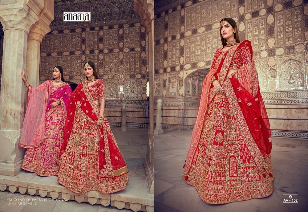 Red Designer Pakistani Bridal Long Anarkali with Lehenga Handwork Bespoke |  eBay