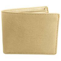 Mens Wallet PU Leather Beige Bi-Fold Gents Purse