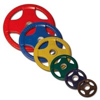 Olympic Weight Plates - High Quality Rubber Coated, Grip Holes For Secure Handling | Versatile For Strength, Endurance, Flexibility Training