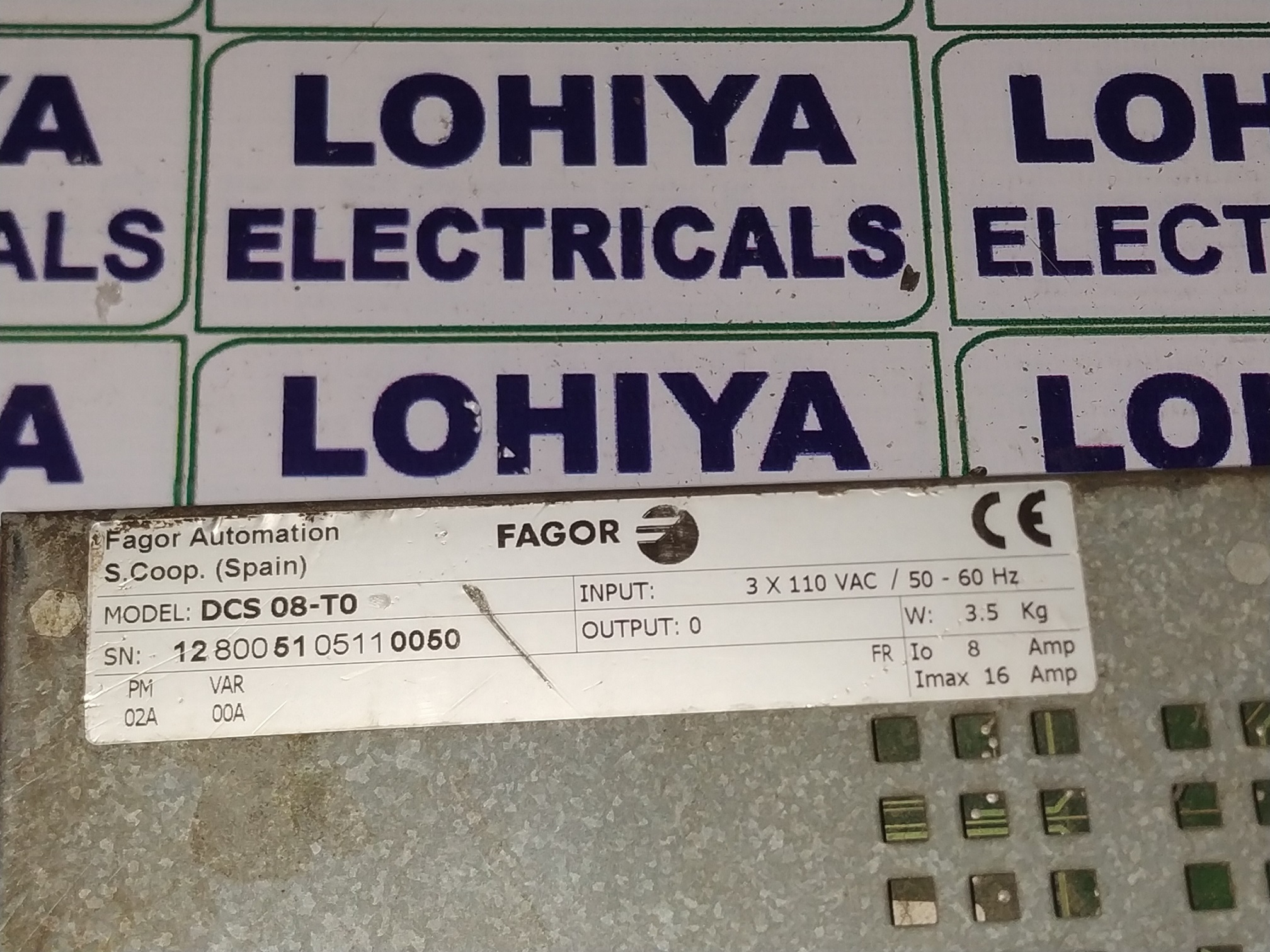 FAGOR DC SERVO DRIVE DCS 08-T0