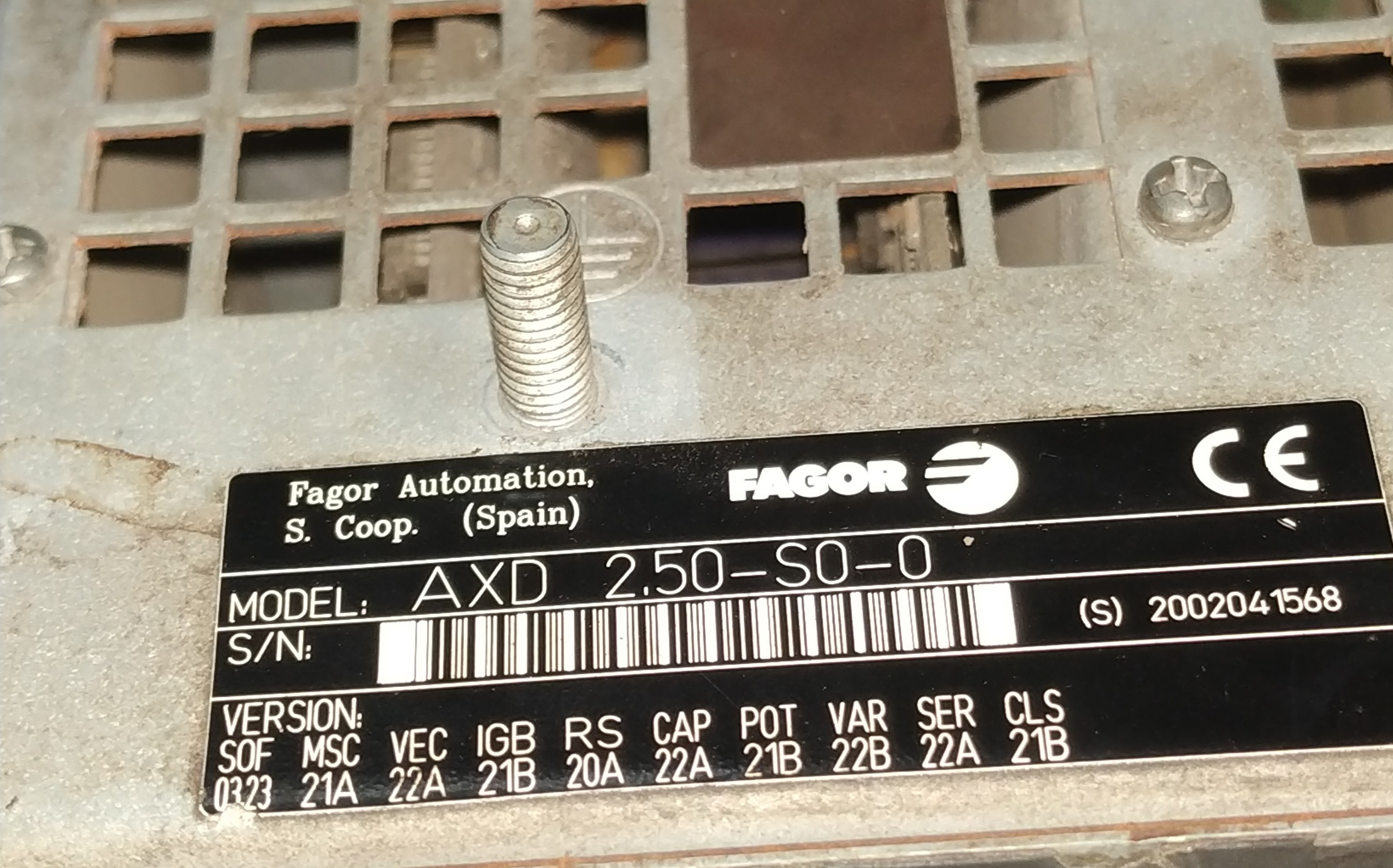 FAGOR SERVO DRIVE AXD 2.50-S0-0