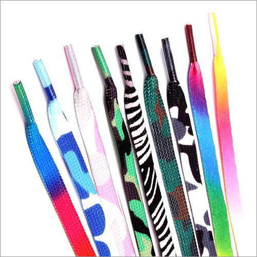 Different Colors Available Flat Printed Shoe Laces