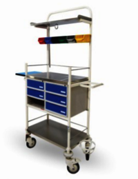 Powder Coated Crash Cart