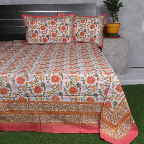 Hand Block Printed Cotton Bed Sheet