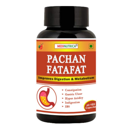 Pachan Fatafat -Anti Constipation, Acidity, Gas, Indigestion, IBS & Gastic Ulcer - 60 Veg Capsule