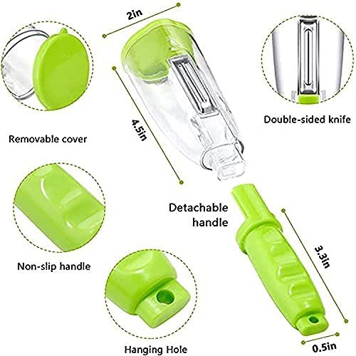 Wonderchef Smart Multifunctional Vegetable/Fruit Peeler for Kitchen with Containers, Stainless Steel Blade