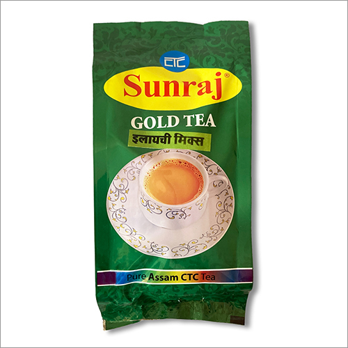 Sunraj Gold Tea Elaichi Mix - 250 gms, Black Granuels in Pouch | CTC Tea, Cardamon Variety, Refreshing Aroma, Strong Taste