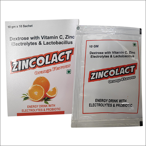 Dextrose With Vitamin C, Zinc Electrolytes And Lactobacillus Orange Flavour Energy Drink Sachet