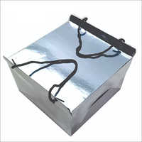 8x8x5 Silver Cake Box - Paper Material, 8x8x5 Inches, White Color | Rectangular Shape, Easy To Fold, Ideal For Food Storage And Delivery