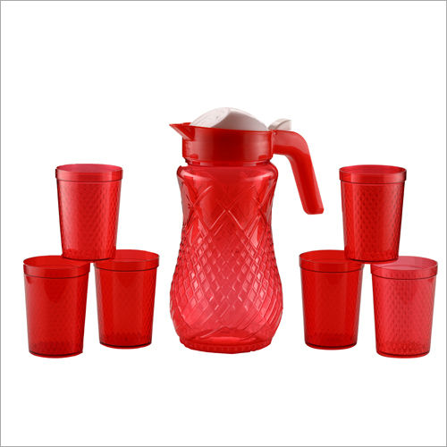 Plastic Jug Glass Set