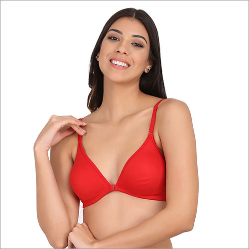 Orange Ladies Red Backless Bra