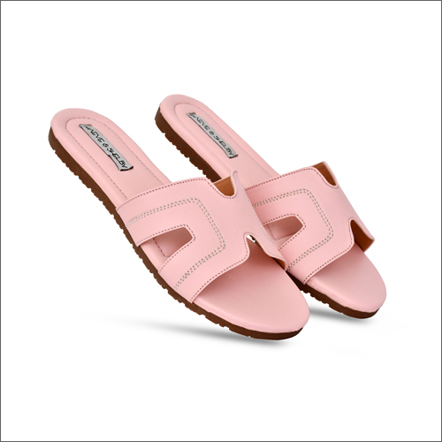 Baby Pink Flat Women Footwear