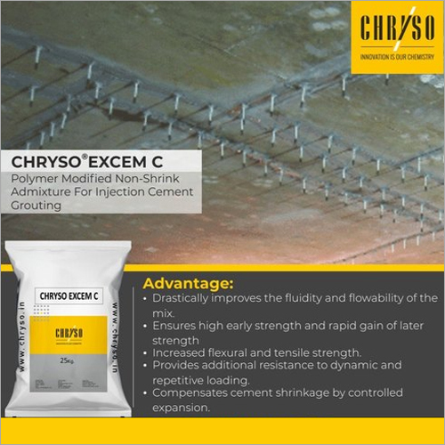 20 kg CHRYSO Excem C Polymer Modified Non Shrink Admixture For Injection Cement Grouting By DOLFIN PROJECTS