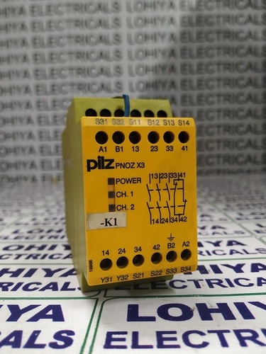 PILZ PNOZ X3 230VAC 24VDC 3N/0 1N/C 1S0 SAFETY RELAY