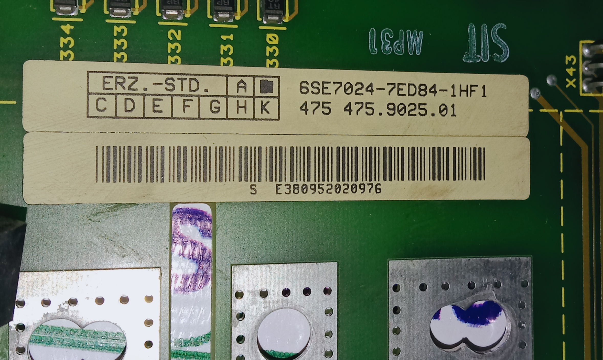 SIEMENS INVETER PCB 6ES7021-8TB84-6HF3