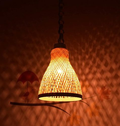 Bell Type Hanging Lamp Pendant Bamboo, Bamboo Lamp Shade Type
