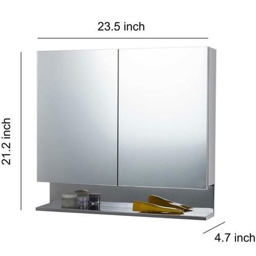 Stainless steel bathroom double door cabinet