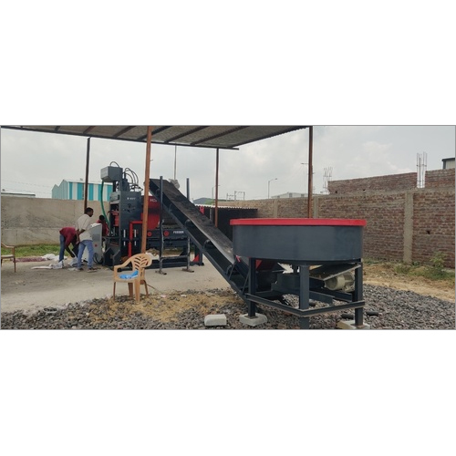 Concrete Paver Block Machine - Mild Steel, 1000-1500 Blocks per Hour Capacity | Hydraulic Pressure Method, Interlock Block Type