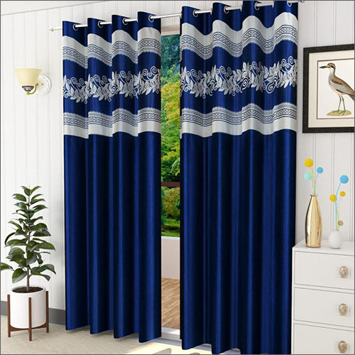 Any Color Royal Blue Printed Polyester Door Curtain