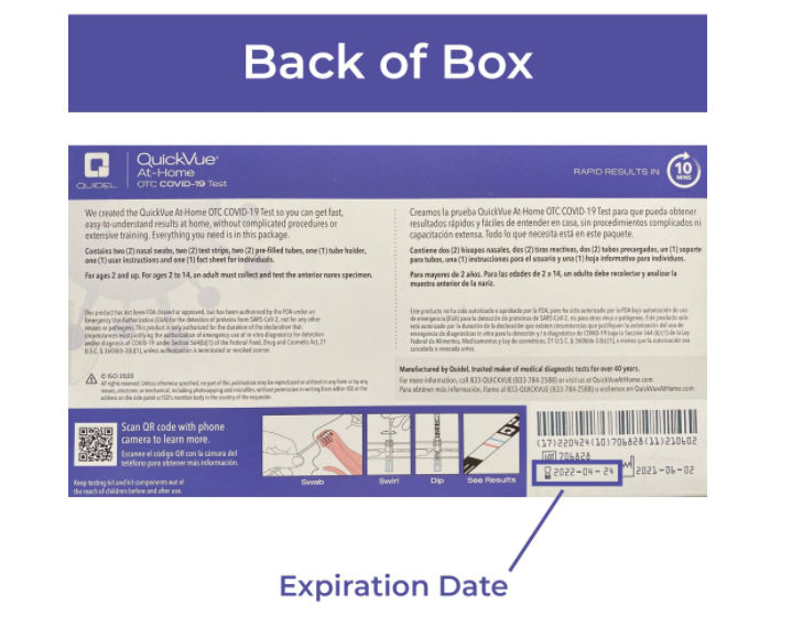 Quickvue at-home otc covid-19 test kit in Iran