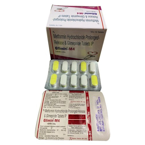 Glimin-M4 Metformin Hydrochloride Prolonged Release and Glimepride Tablets