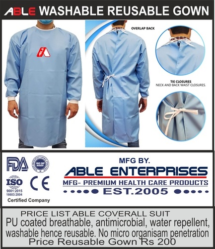 ABLE PU Coated Washable Surgical Gown