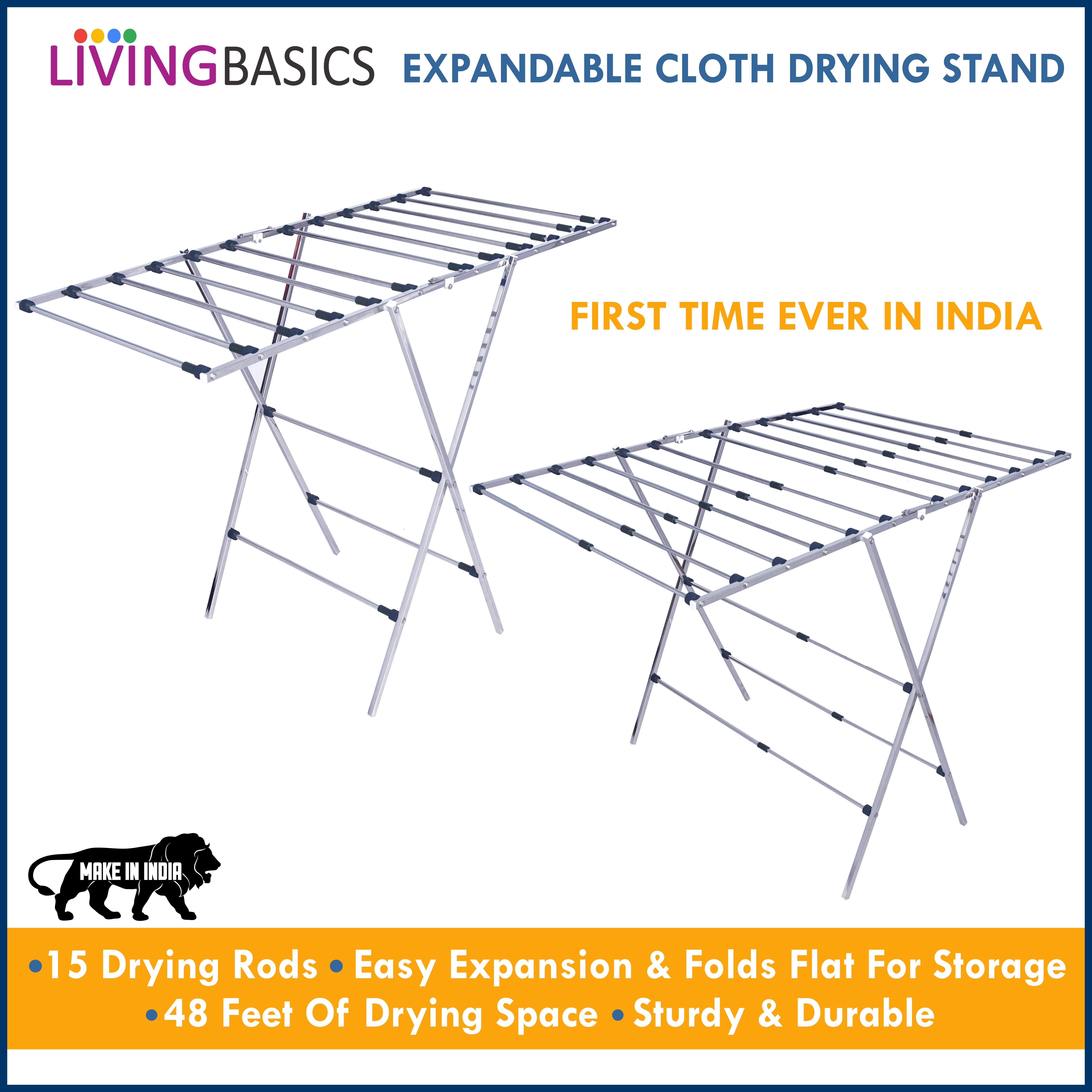 SS Floor Cloth Drying Stand
