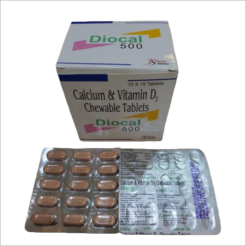DIOCAL 500 mg Calcium and Vitamin D3 Chewable Tablets