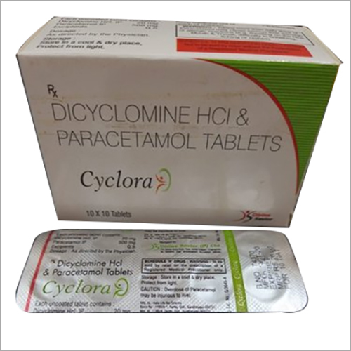 Cyclora Dicyclomine HCI and Paracetamol Tablets