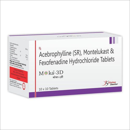 MOKA-3D Acebrophylline (SR) Montelukast and Fexofenadine Hydrochloride Tablets 