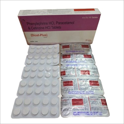 DICET-PLUS Phenylephrine HCI Paracetamol and Cetirizine HCI Tablets By DIVINE SAVIOR PVT. LTD.
