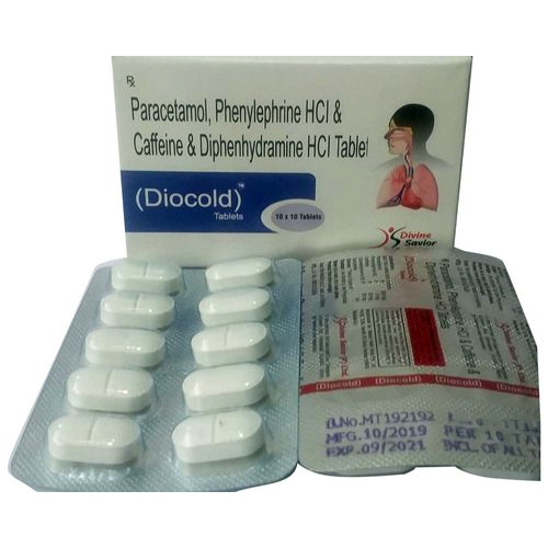 DIOCOLD Paracetamol Phenylephrine HCI and Caffeine and Diphenhydramine HCI Tablets