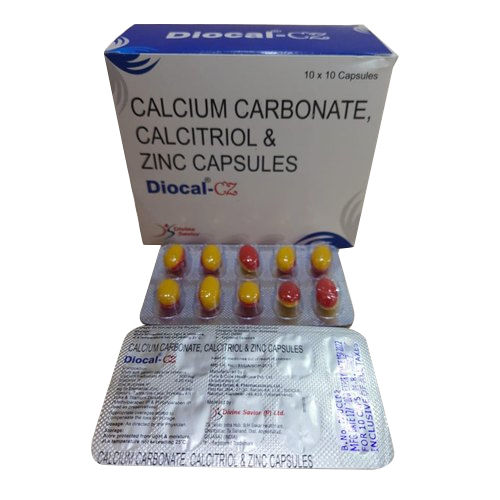 Diocal-Cz Calcium Carbonate Calcitriol And Zinc Capsules Ingredients: Vitamin B-Complex + L-Lysine Mono Hydrochloride