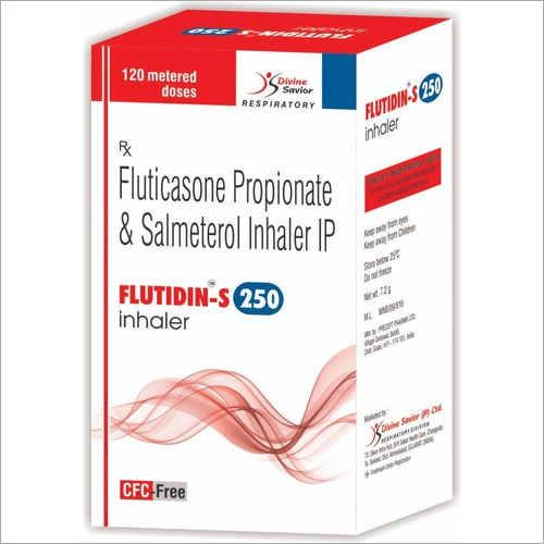 FLUTIDIN-S 250mg Fluticasone Propionate And Salmeterol Inhaler IP By DIVINE SAVIOR PVT. LTD.