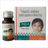 ASTHA-LS 15 ml Ambroxol HCL Levosalbutamol Sulphate Guaiphensin and Menthol Drops