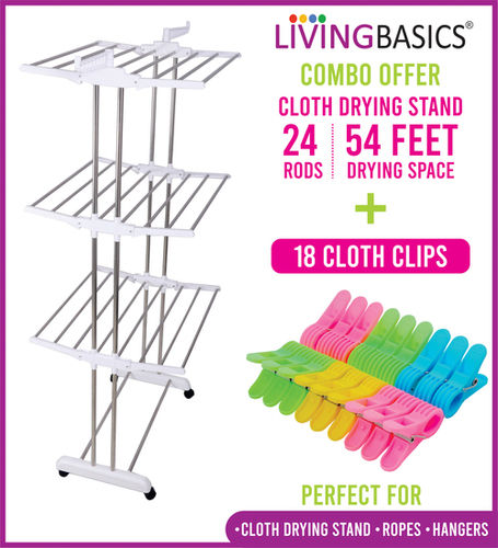 SS Floor Cloth Drying Stand