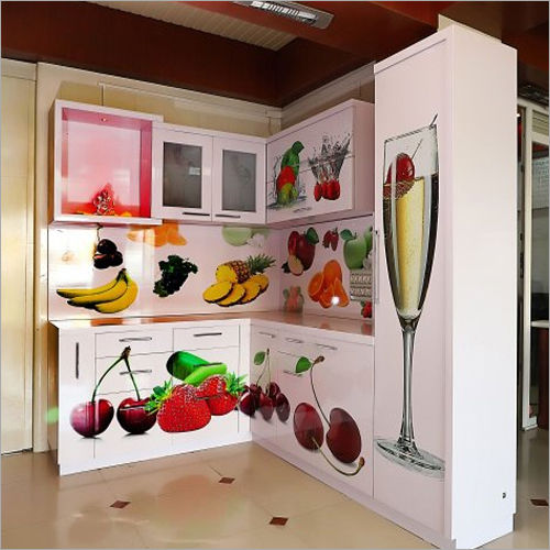 Eco-Friendly L Shape Digital Pvc Modular Kitchen