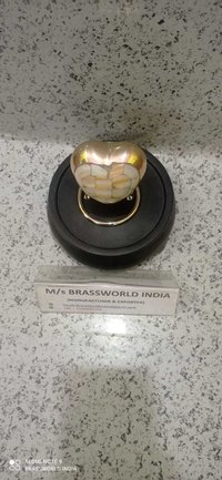 BRASS NEW MOTHER OF PEARL HEART KEEPSAKE CREMATION URN