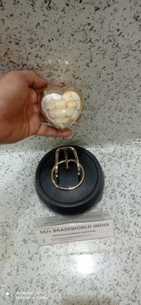 BRASS NEW MOTHER OF PEARL HEART KEEPSAKE CREMATION URN
