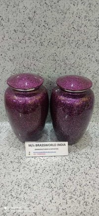 ALUMINIUM PURPLE AND BLACK HIGH QUALITY CREMATION URN