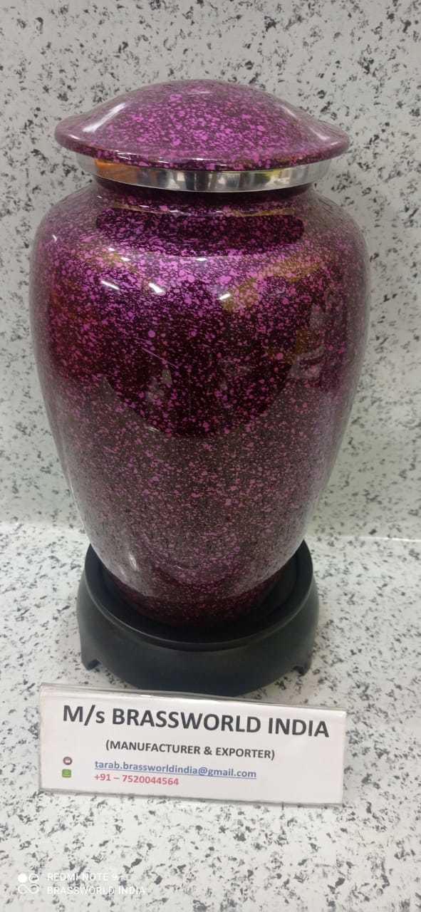 ALUMINIUM PURPLE AND BLACK HIGH QUALITY CREMATION URN