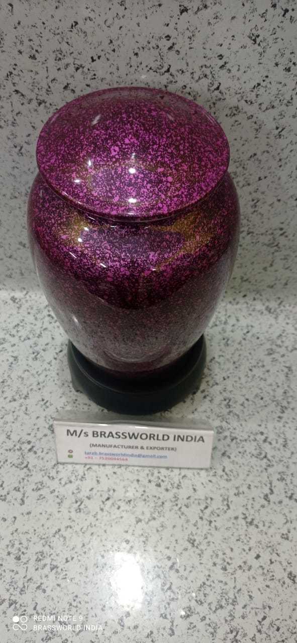 ALUMINIUM PURPLE AND BLACK HIGH QUALITY CREMATION URN