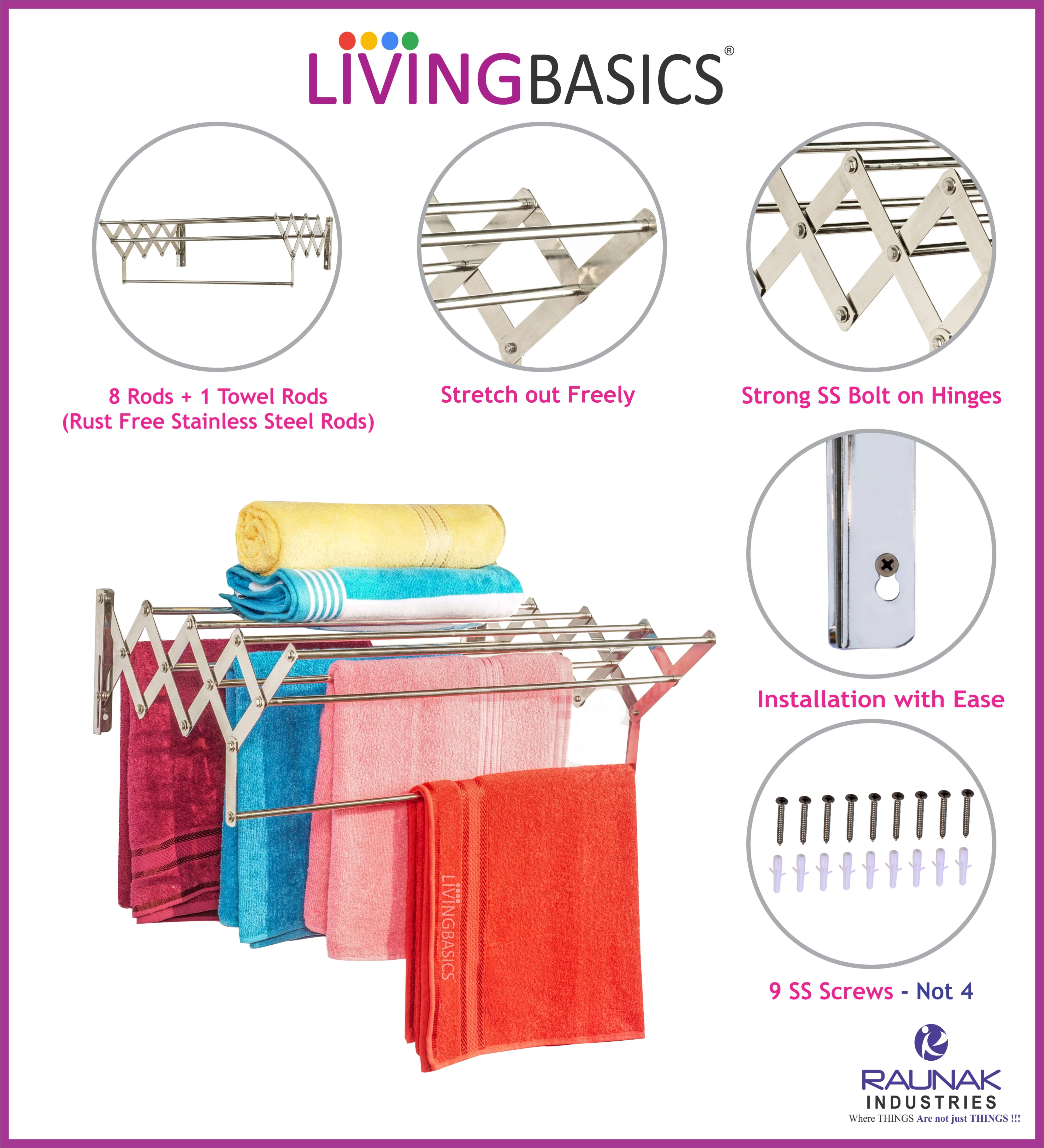SS Cloth Dry Stand