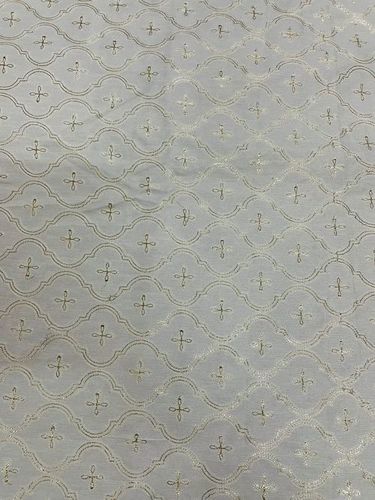 Embroidery Chinon Fabric - Soft Dyed Chinon, Custom Lengths Available in Diverse Colors | Washable, Luxurious Thread and Foil Work Texture