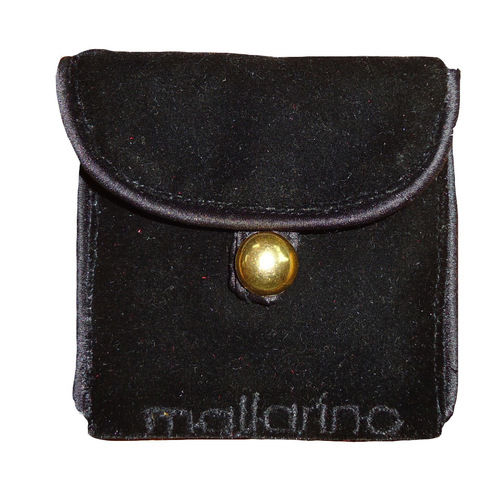 Button Closure Velvet Pouch