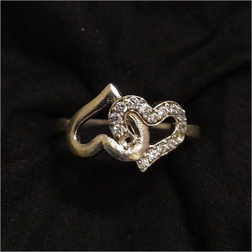 Ladies Double Heart Finger Ring