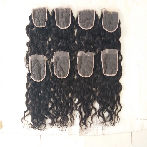 Transparent Swiss Curly Lace Closure 4x4
