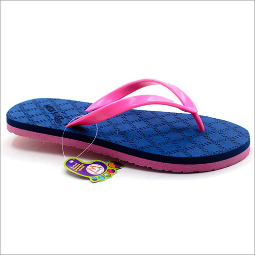4x8 Ladies Flip Flop Pink Blue Slippers