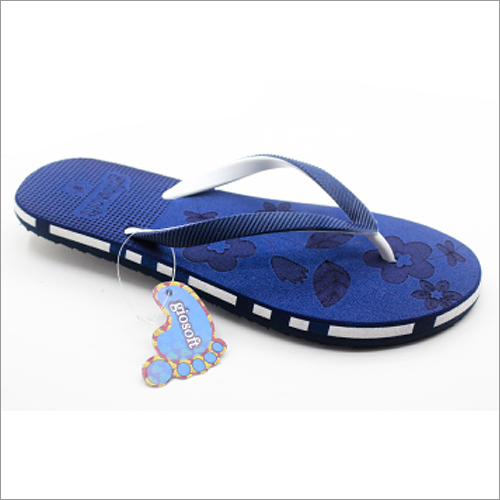 5x8 Ladies Flip Flop Navy Blue Slippers