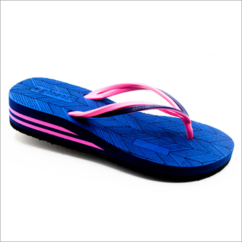 6x8 Ladies Flip Flop Blue Pink Slippers